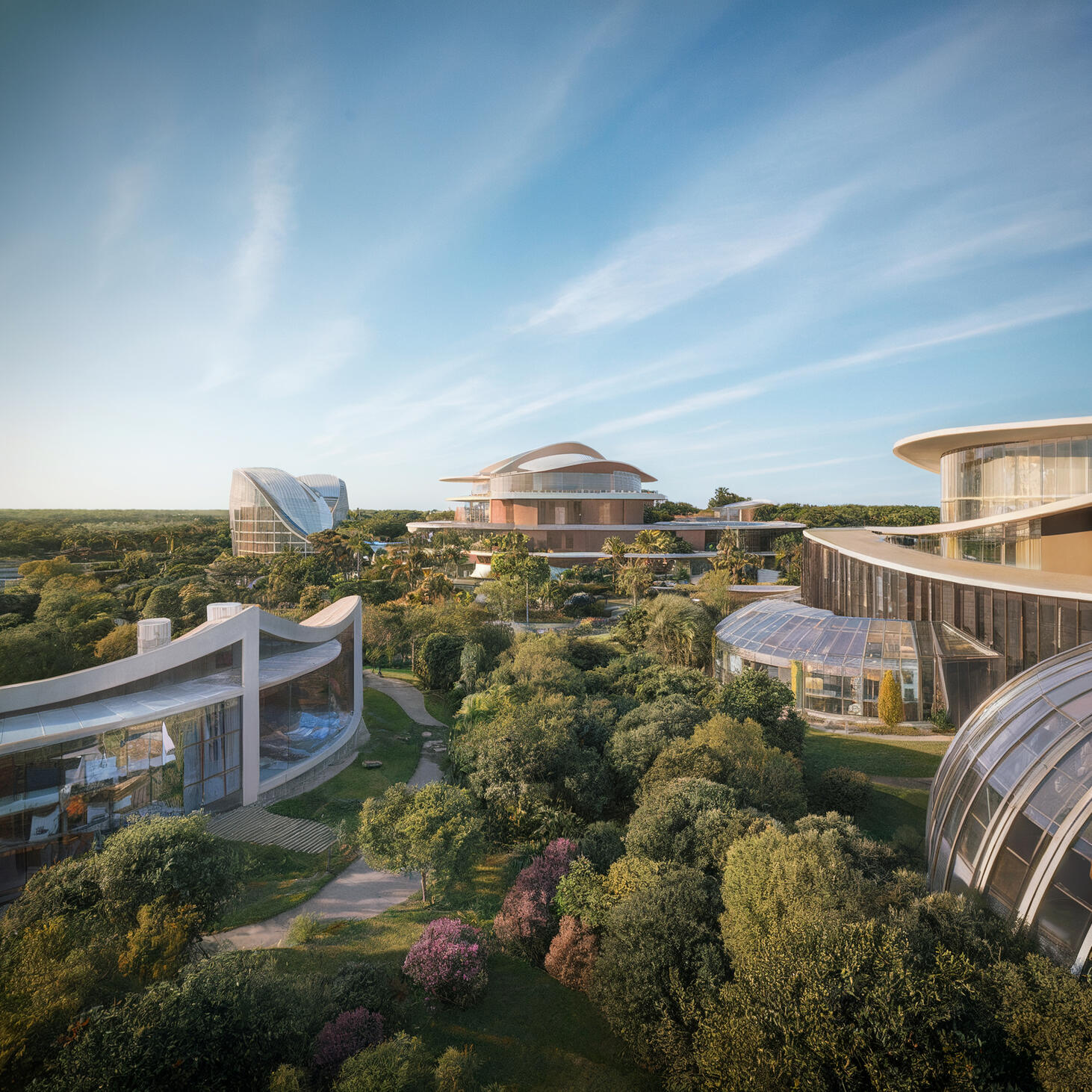 A protected, thriving ABiAn™ community shown with futuristic clarity